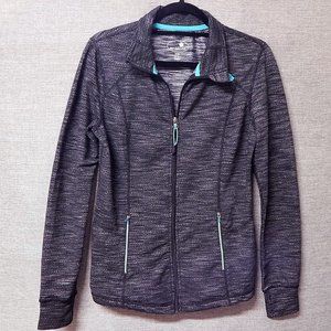 TANGERINE Ladies Jacket == Size MEDIUM == Like New == Black With Teal Highlights